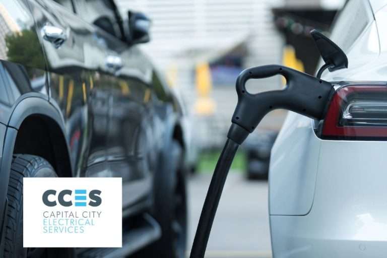 EV car being charged